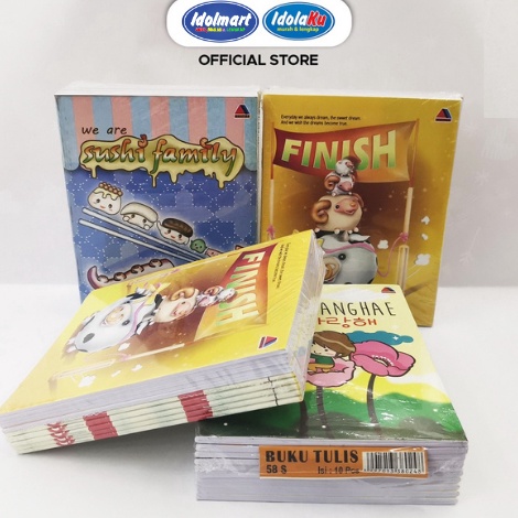 

Stock Baru IDOLMART Buku Tulis Kwarto SEGITIGA isi 58 Lembar 1 Pak isi 1 Buku untuk sd Kuarto