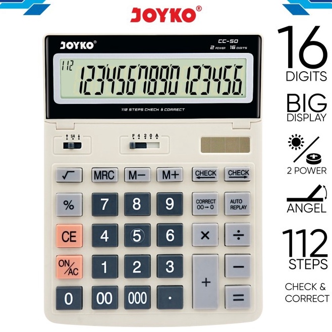 

Ready Update Calculator Kalkulator Joyko CC5 16 Digits