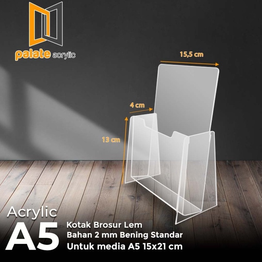 

Produk Ngetrends RAK TEMPAT BROSUR BROCHURE ACRYLIC AKRILIK BROSUR BOX A5