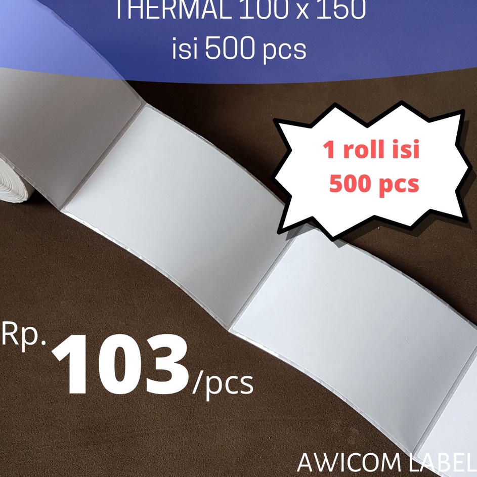 

Grosir Populer Label Barcode Direct Thermal 1 X 15 mm 1x15 4x6 isi 5pcs ukuran A6