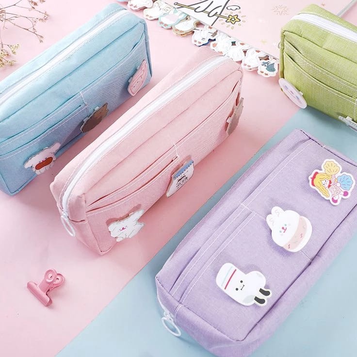 

Paling Istimewa Mia K7 Kotak Pensil Import Lucu Anak Perempuan Free 3 Pin Tempat Pensil Pin Lucu FREE PIN Tempat Pensil Anak Bahan Kain Kartun Lucu