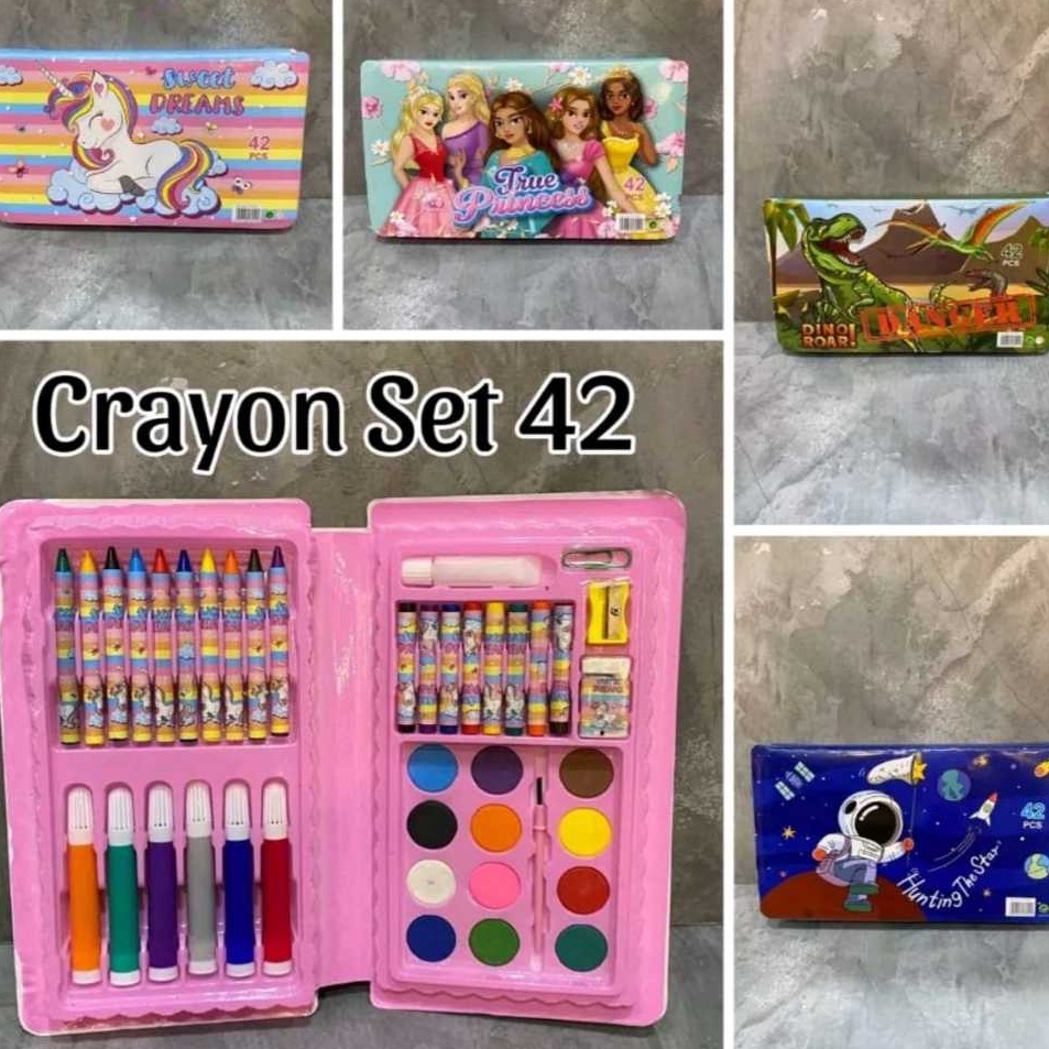 

New Sale Art Set 42 Pcs Crayon Alat Melukis Mewarnai Anak Isi 42 PcsKrayon Mewarnai Anak 42 Pcs Pensil Warna Mewarnai Anak Set STY11