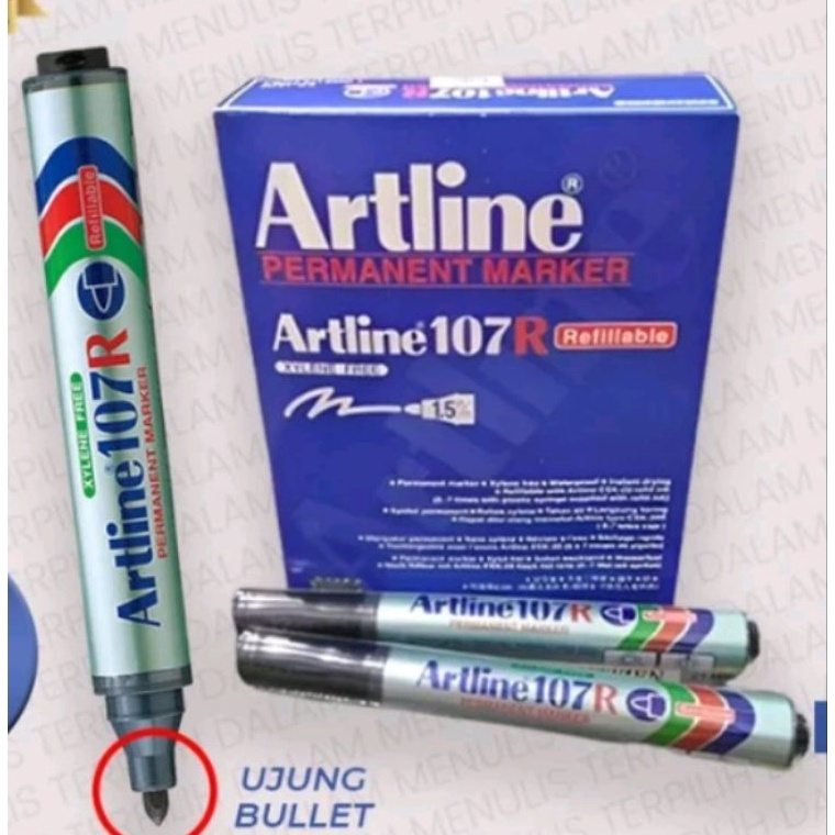 

KODE V1Y9 1 lusin 12 pcs Spidol Permanent Artline EK 17 R hitam