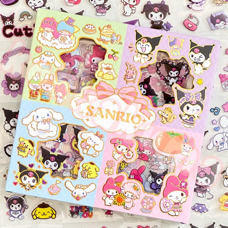 Terkini   KKM  Sanrio Mix Sticker Box Rainbow Sticker Box 2D Dekorasi Anak Cewek Perempuan Journal A