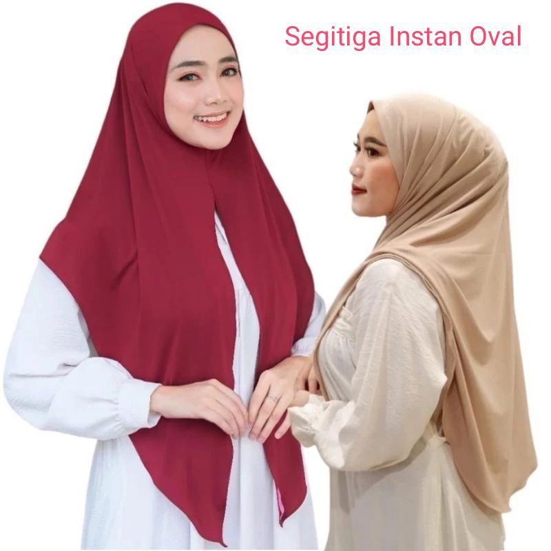 HIJAB SEGITIGA INSTAN JERSEY PREMUM || JILBAB SEGITIGA INSTAN || SEGITIGA INSTAN JERSEY SUPER