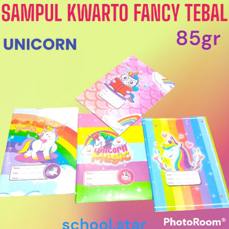 

Segera Pesan Sampul Buku Kertas Kwarto UNICORN isi 2Lembar Sampul Buku Tulis Motif Gambar Karakter AnakAnak