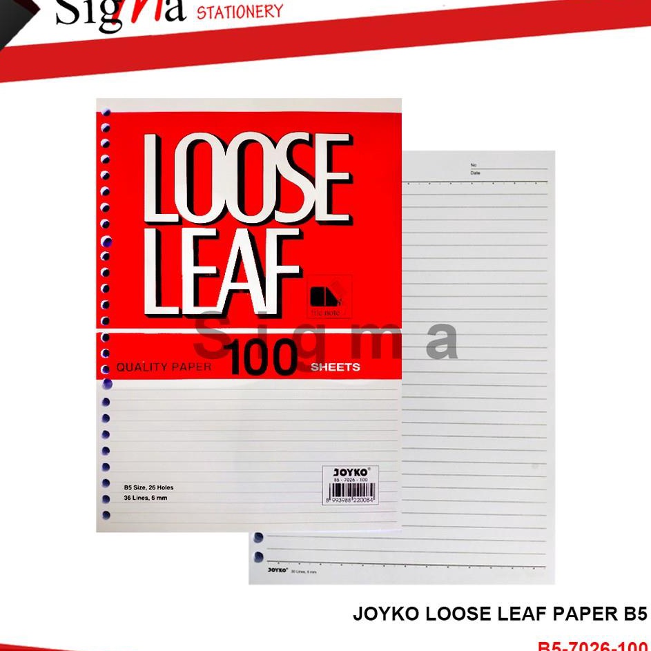 

Flash Update Isi Loose Leaf Garis B5 JOYKO Refill Binder Ring Paper B5