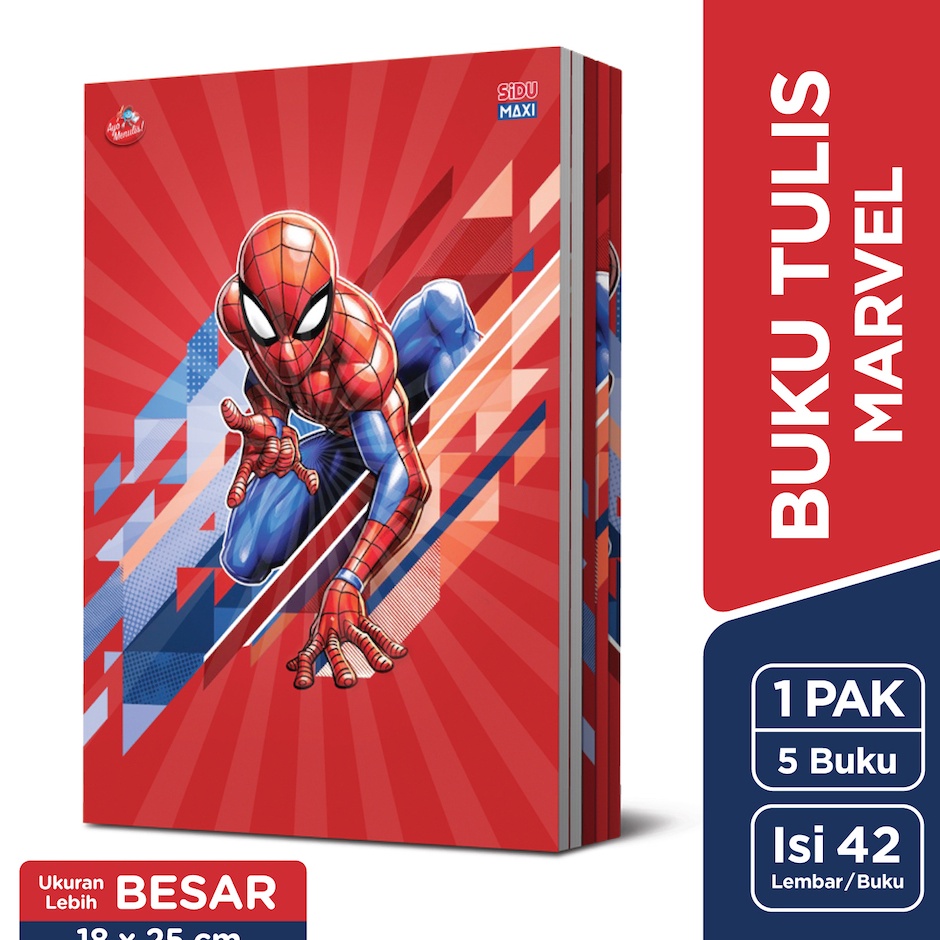 

Free Delivery SiDU Maxi Buku Tulis Marvel 42 Lembar 5 buku