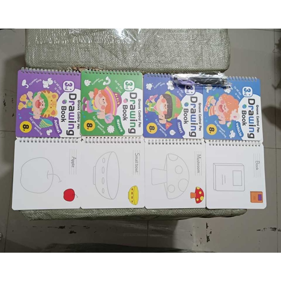 

Murah Terbaru Drawing Book Paket 4 Buku All in1 Dengan Pena