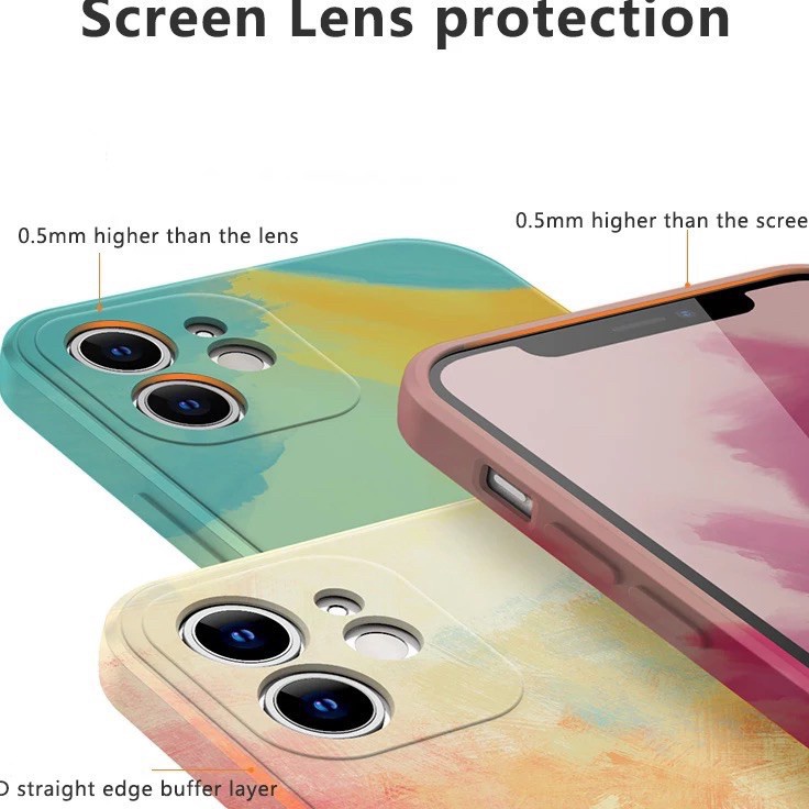 

Kirim Terpercaya TOMCASES NEW Silicone Case Watercolor Design LENSCOVER WATERCOLOR