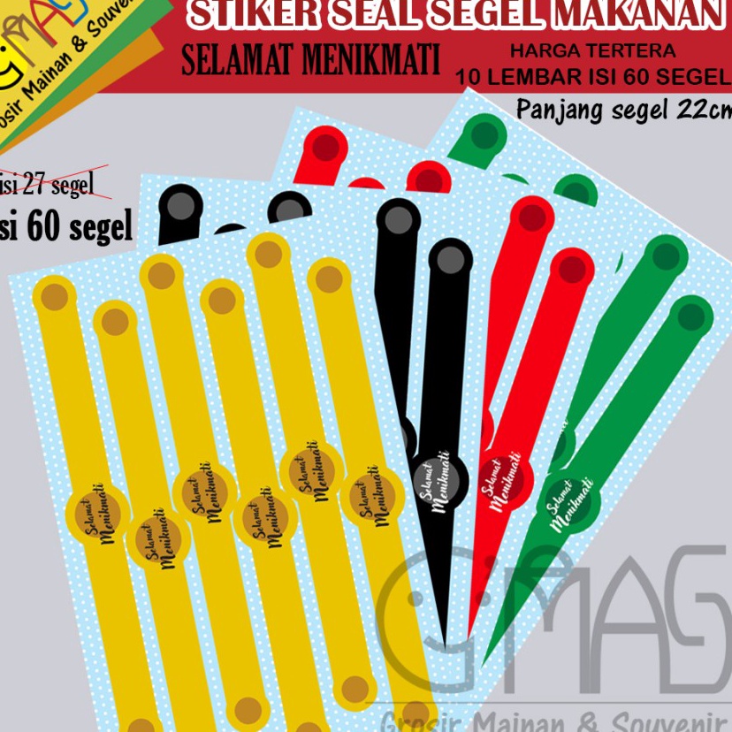 

Ready Update Sticker Seal SELAMAT MENIKMATI isi 6pcs uk 25x22cm stiker segel