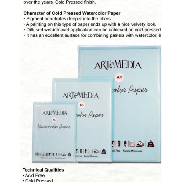 

Lebih Populer Artemedia watercolor paper A6A5A4 2gsm 12 sheets