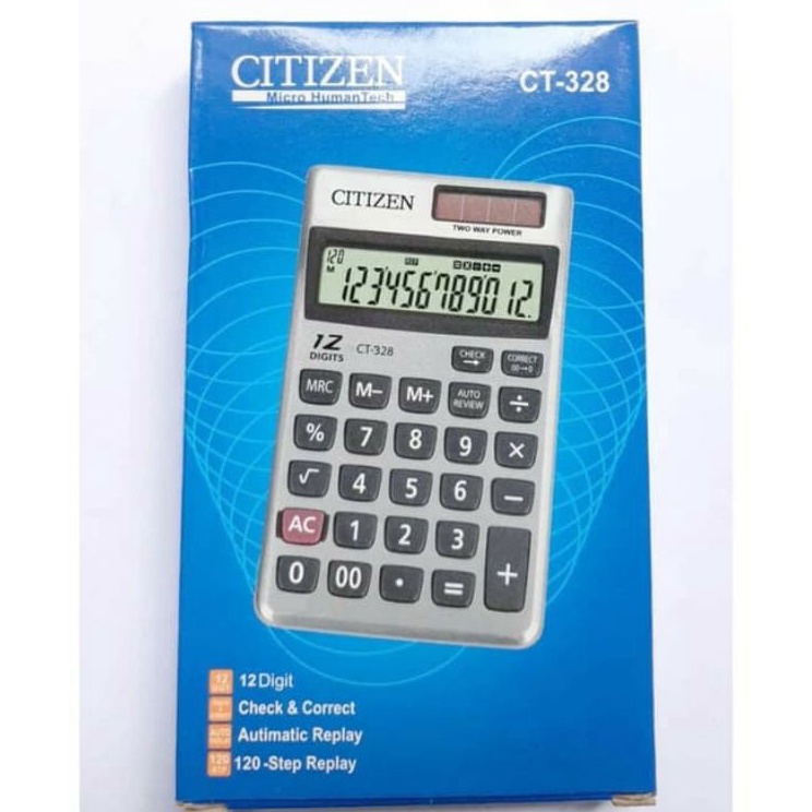 

Super Viral KALKULATOR CITIZEN CT 328 KALKULATOR 12 DIGIT CHECK AND CORRECT REPLY UKURAN MINI MURMER