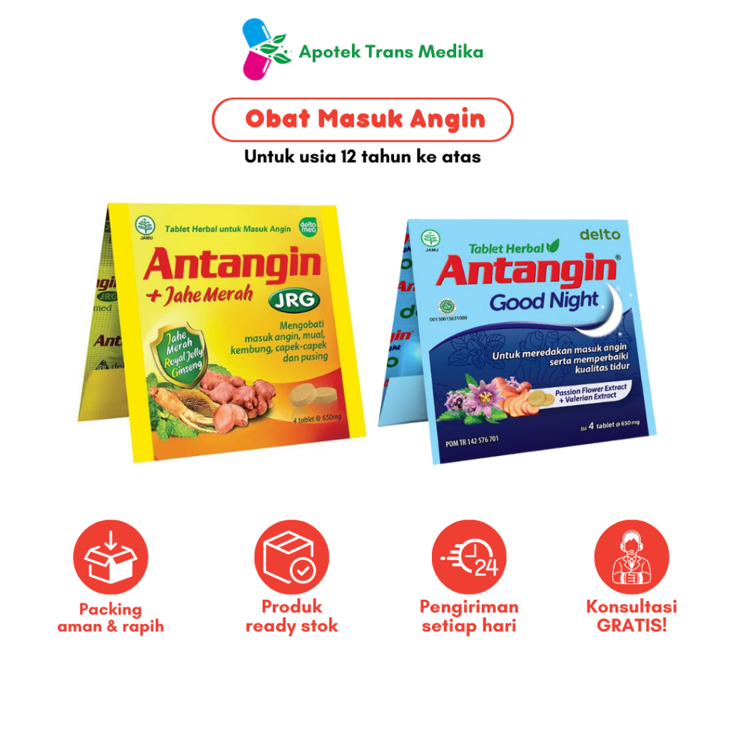 Antangin JRG Jahe Merah Tablet Masuk Angin/ Antangin Good Night