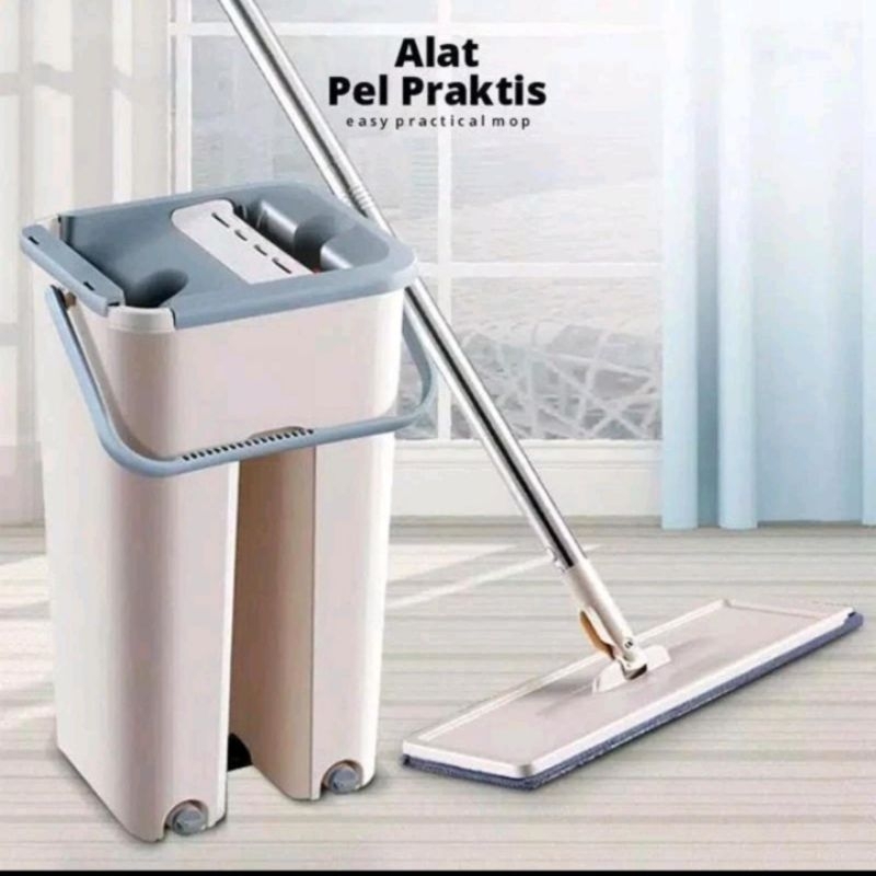 ALAT PEL PRAKTIS SCRATCH CLEANING MOP 360°(DERAJAT)SPIN MOP PLUS BUCKET