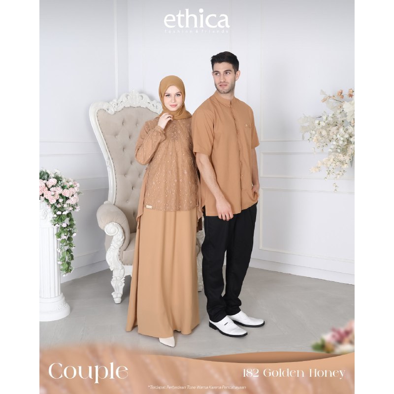 Gamis Couple Terbaru Ethica Couple 182 Golden Honey