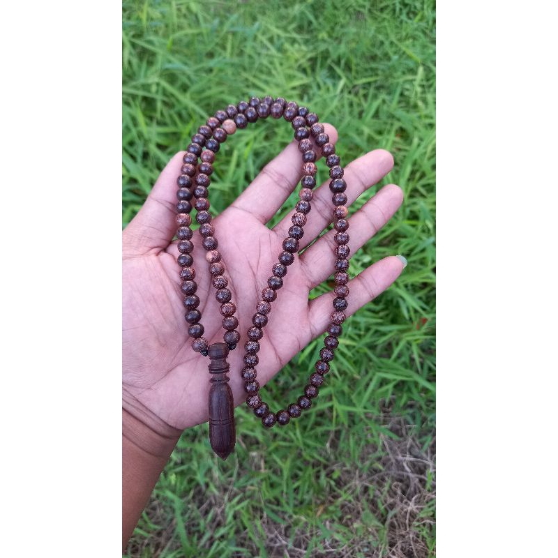 kalung tasbih pria 7mm kalung tasbih kayu galih asem asli tasbih galih asem original