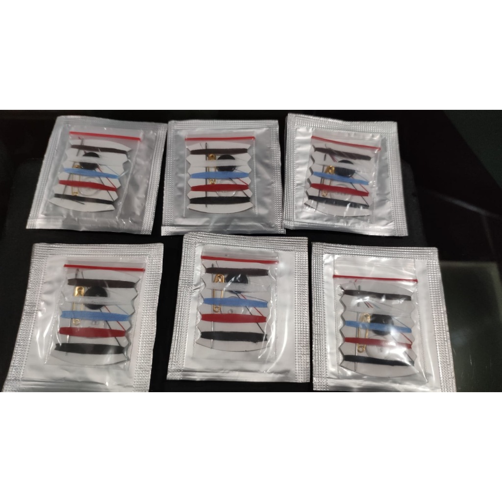 Benang Jarum Jahit dan Kancing Kemasan Kecil/Sewing Kit/Alat Jahit Praktis/Hotel Amenities/Pak/10pcs