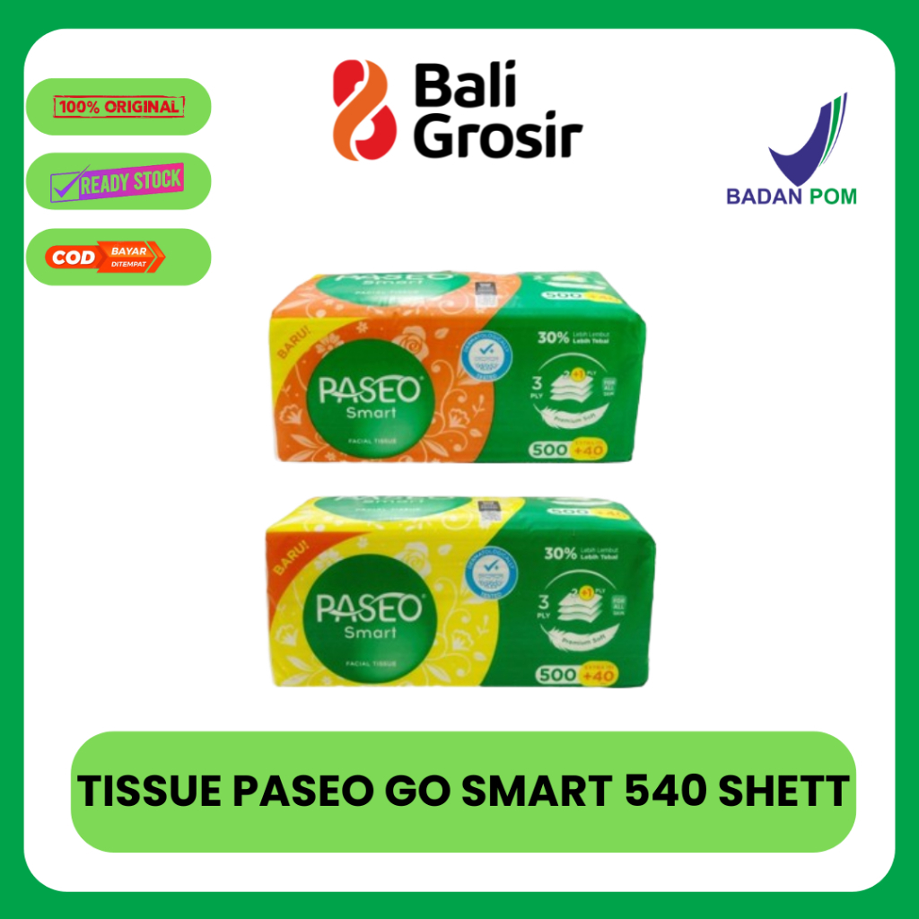 BALI GROSIR - Tisu Paseo Smart 540 helai paseo 250 Facial Tissue