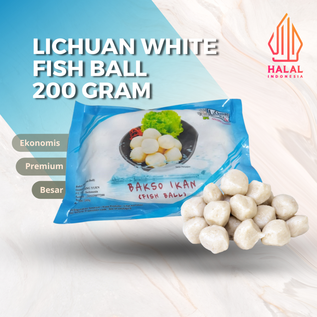 

[GROSIR] LICHUAN WHITE FISH BALL BAKSO IKAN PUTIH 200 GRAM