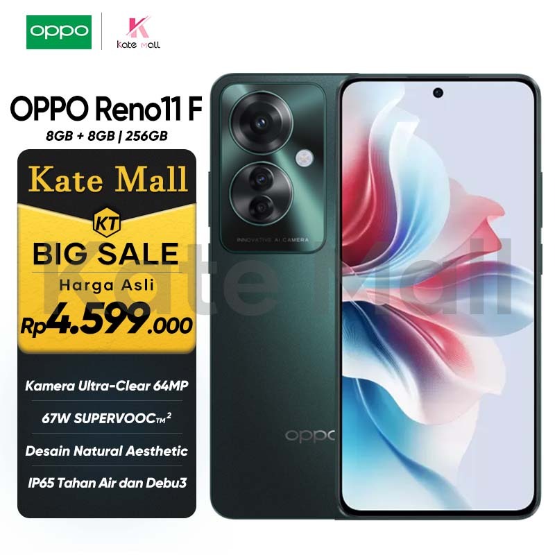 OPPO Reno 11F 5G 8/256GB RAM 8GB ROM 256GB NFC Second Hp OPPO Terbaru 2024 99% Baru Garansi resmi