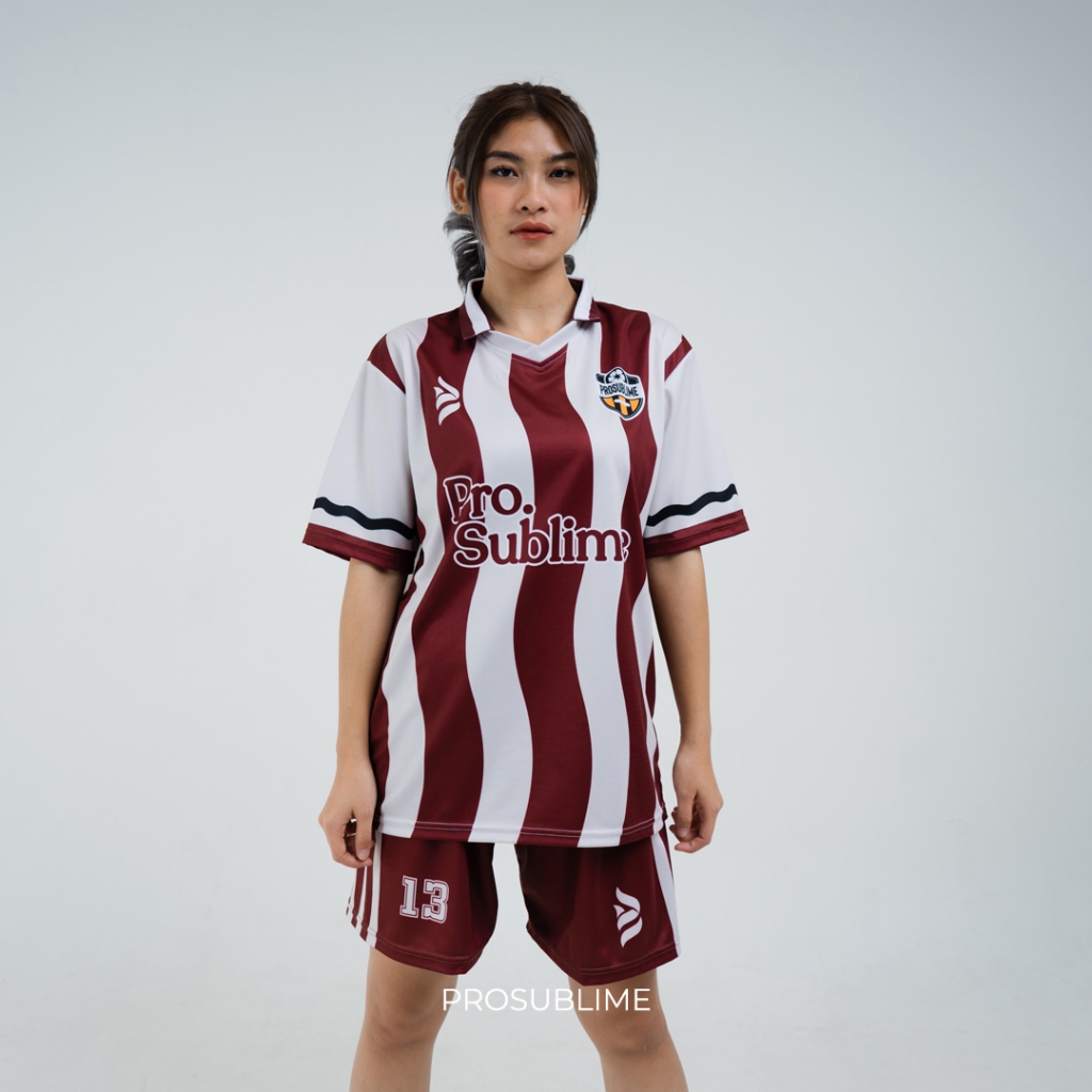 New Deals Jersey Futsal & Jersey Sepak Bola / Hiphonic Maroon Futsal Retro - Jersey Futsal Jumbo -