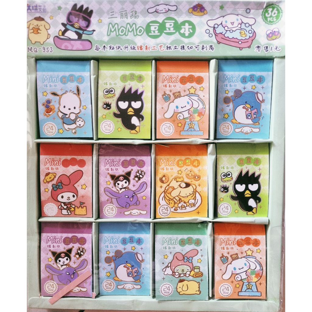 

stiker mini book sanrio buku mini stiker 24hal