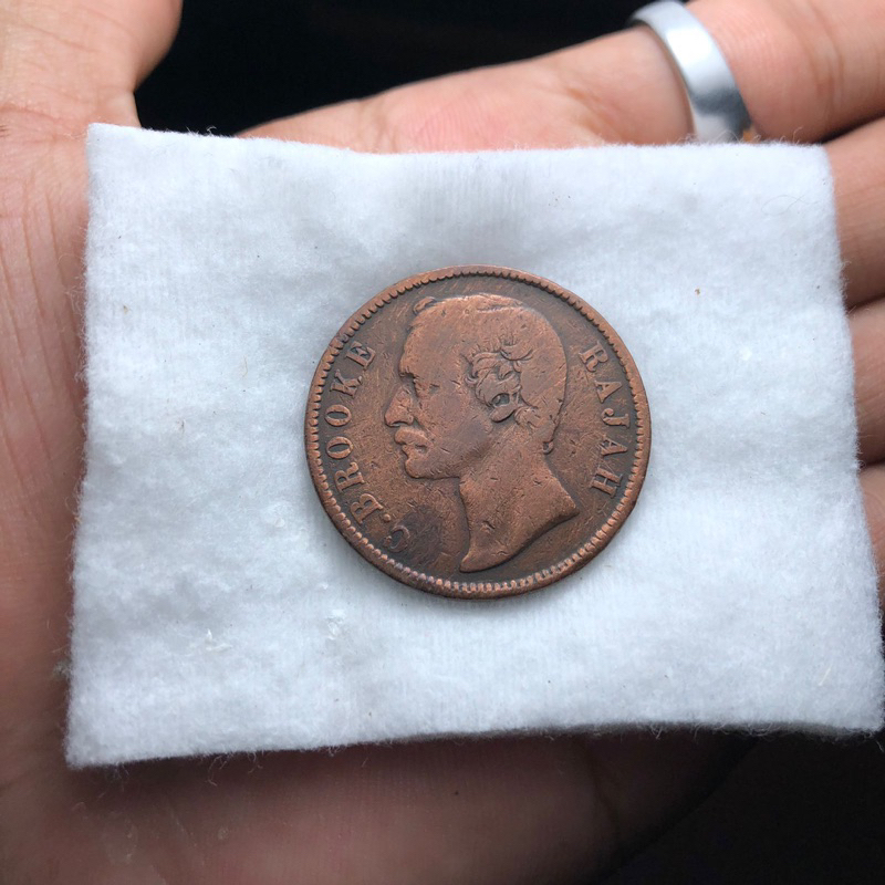 Koin Kuno Brooke Rajah Sarawak 1882 Asli