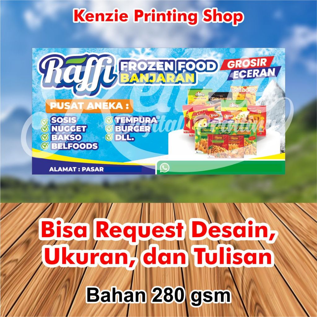 SPANDUK/BANNER TOKO UKURAN CUSTOM