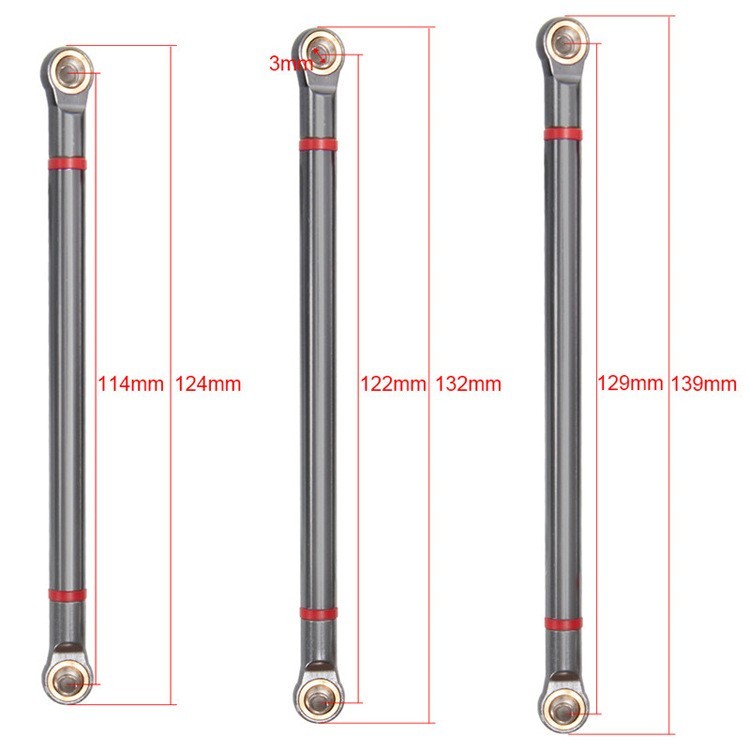 aluminium link rod 8pcs rc crawler axial SCX10 wheelbase 313mm