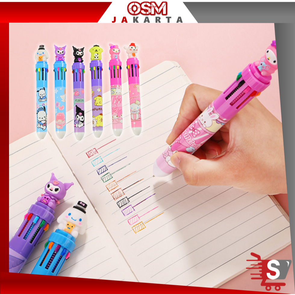 

OSM JKT S5685 Pena Gel Karakter 10 Warna / Bulpen Gel Motif Karakter / Pulpen Gel Mekanik 10 Warna / Pena Ballpoint Sekolah Lucu
