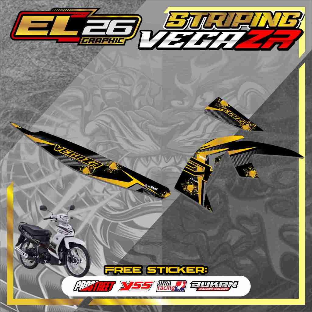169  STRIPING STICKER YAMAHA VEGA ZR - STICKER YAMAHA VEGA ZR MOTIF ABSTRAK