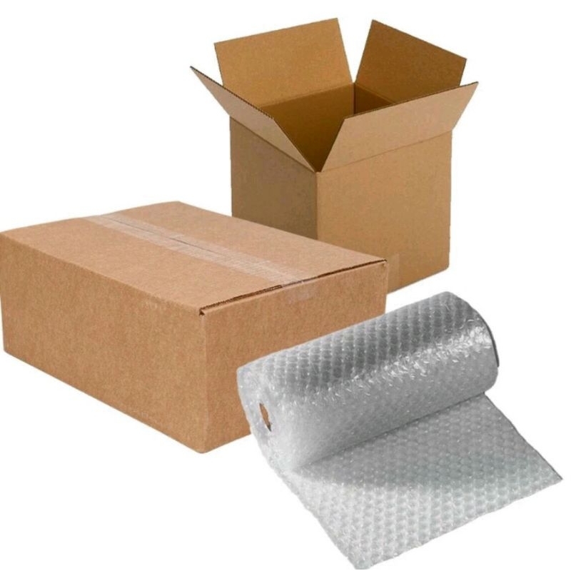 

Packing bubble wrap & kardus