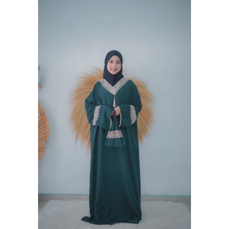 ANABELLA AIRFLOW ABAYA MUKENA ABAYA TRAVELLING CRINGKEL SIZE XL DEWASA JOKAM 354