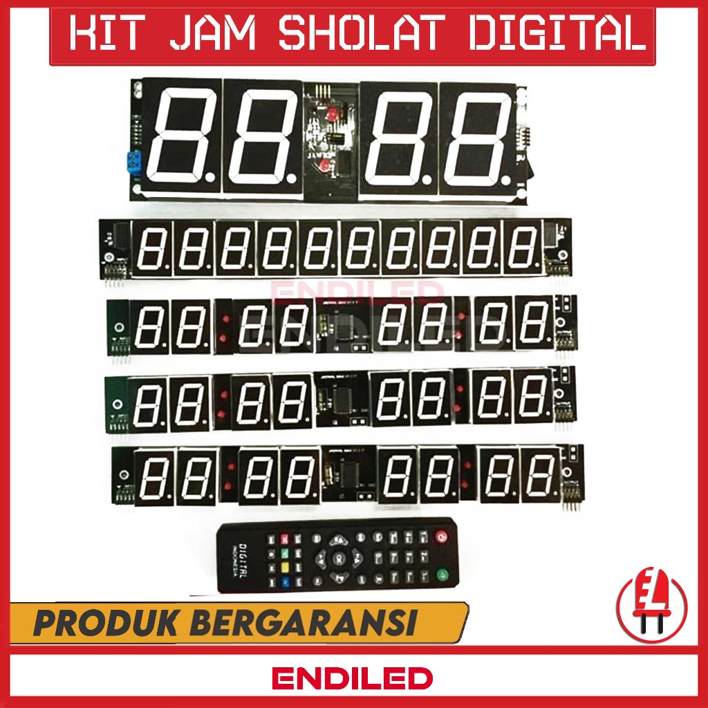 Modul kit jam jadwal sholat digital otomatis