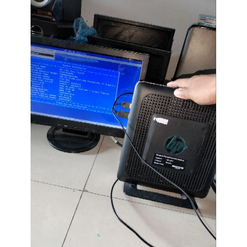 PC mini HP Thinclient t730 AMD RX-427BB, RAM 4GB SSD 16gb. bekas Bank, normal. tanpa adaptor