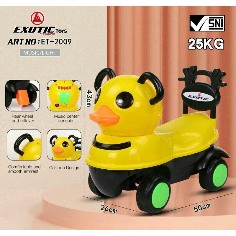 Mainan Mobil Bebek | Mobil Dorong Karakter Bebek | Ride On Toys Exotic ET-2009