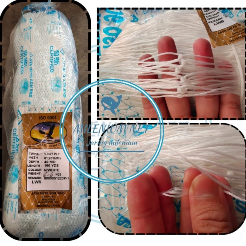 jaring milenium/jaring pintal/jaring ply/8inci 27ply