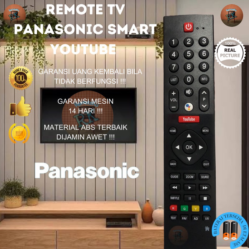 Remot remote tv Panasonic smart tb YouTube high quality
