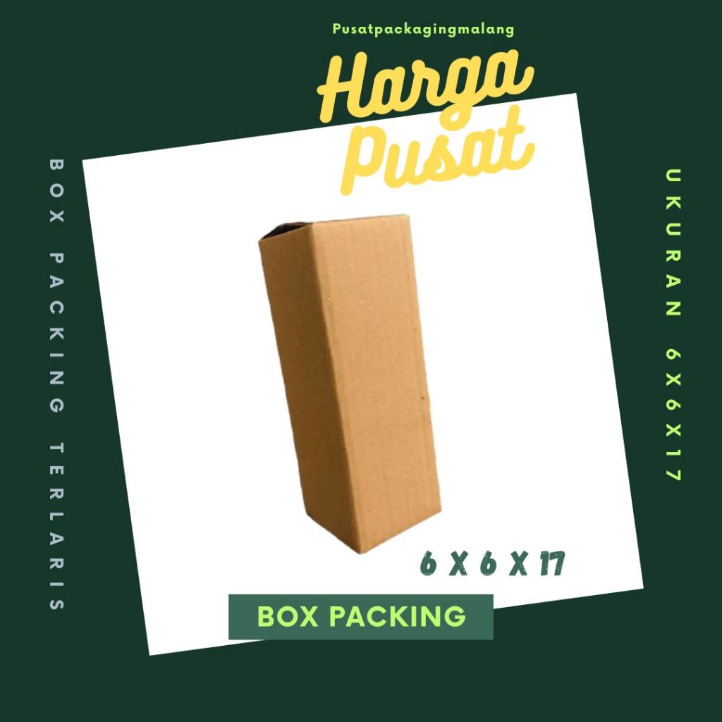 

Box Packing 6x6x17 Kardus A1 Karton Dus Kotak Kemasan Sparepart Jamu Madu Assesoris Souvenir Olshop