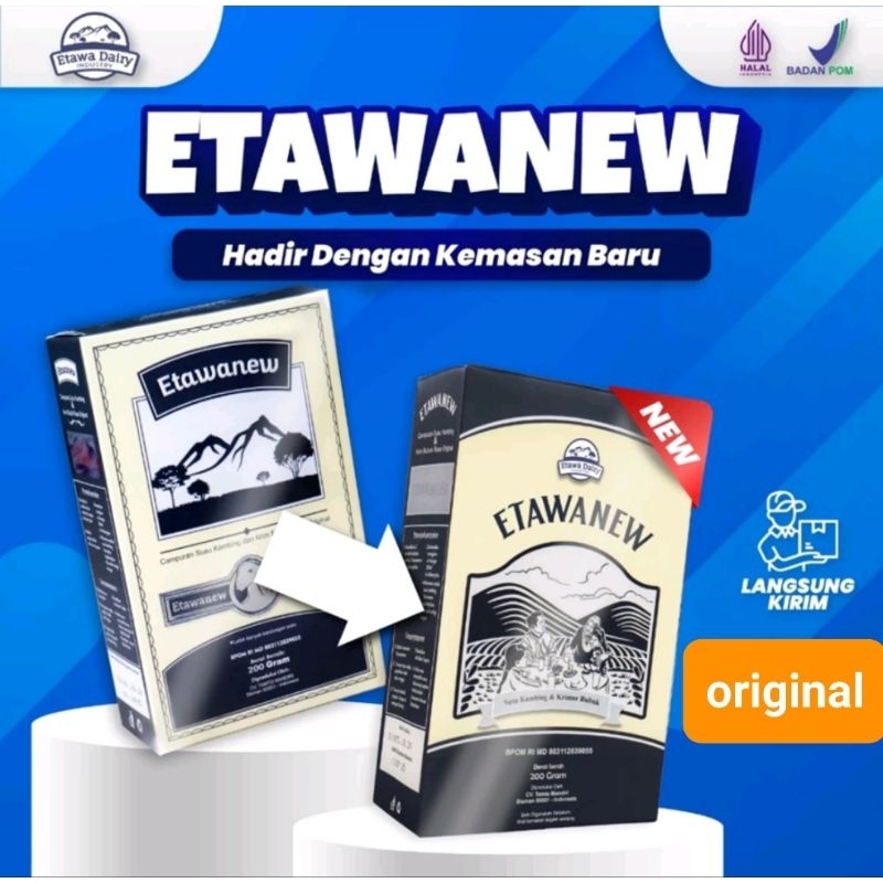 

Etawanew 200 gram ORIGINAL, Susu Kambing | Kemasan Baru|