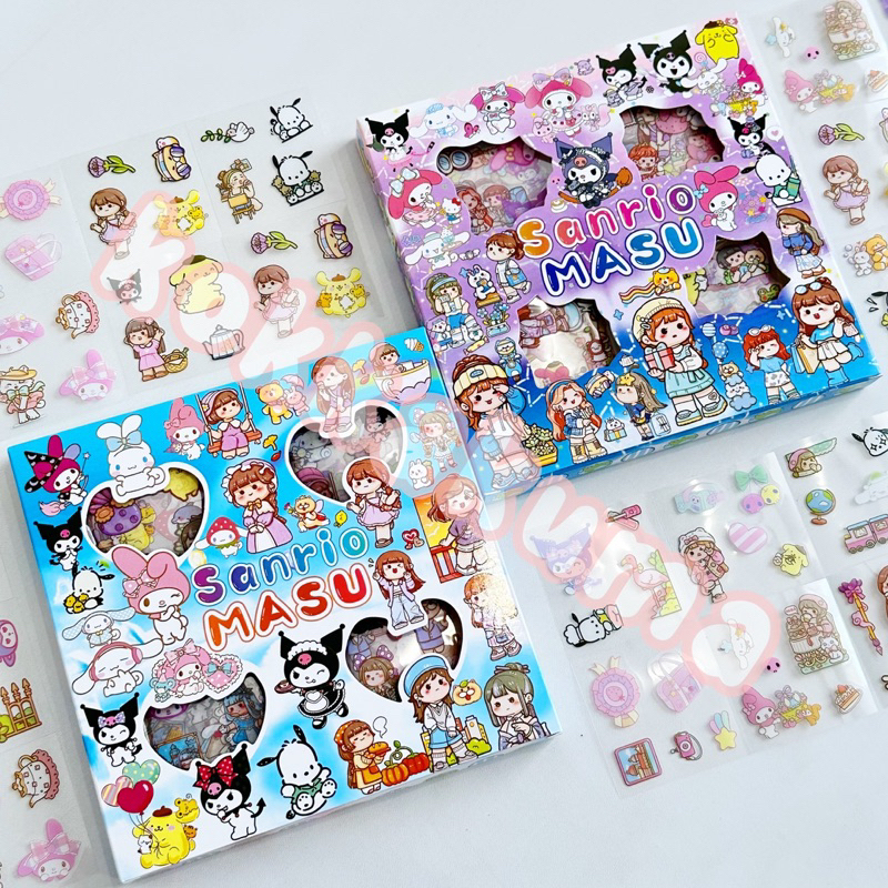 

( LLM ) SANRIO MASU Sticker Box NONO / MOMO 2D Dekorasi Anak