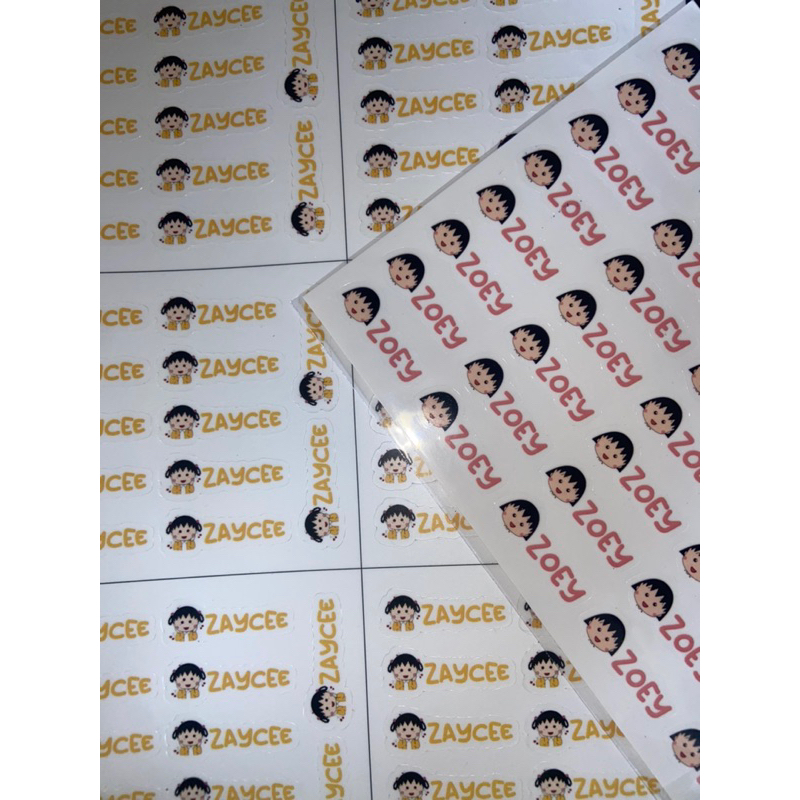 

Stiker Kiss Cut CHIBI MARUKO CHAN Stiker Label Nama Waterproof Tahan Air