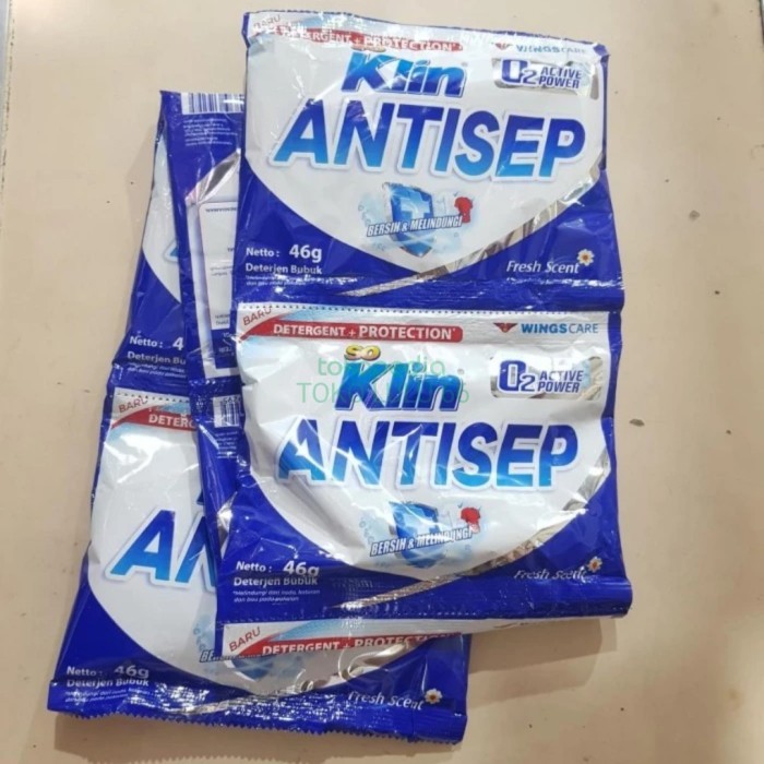 Soklin ANTISEP Detergent Bubuk 42 Gr 1 Sachet