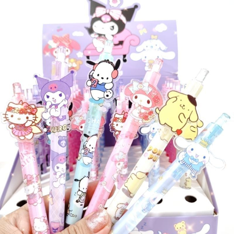 

Pulpen Pen Gel Karakter Kuromi My Melody Hello Kitty Cinnamorol Lucu Tinta Hitam SANRIO