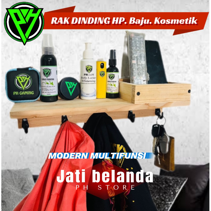 Rak dinding rak hp dinding rak baju dinding rak kosmetik rak kayu jati belanda