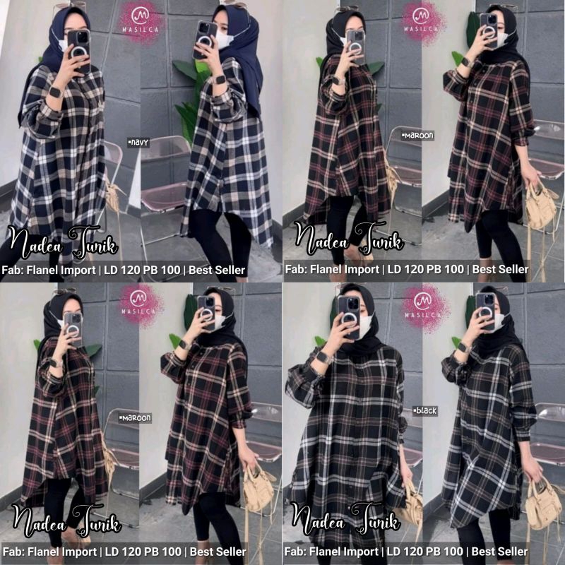 Tunik Nadea Flanel LD 120 Jumbo
