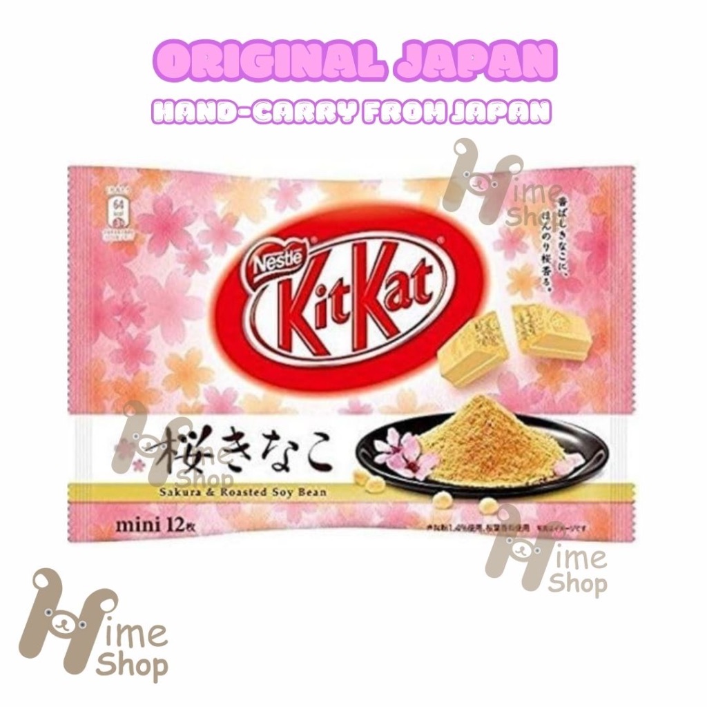 

Kitkat Sakura Roasted Soybean Powder 10 minis Coklat Jepang Chocolate Original Japan Hand Carry Spring Edition