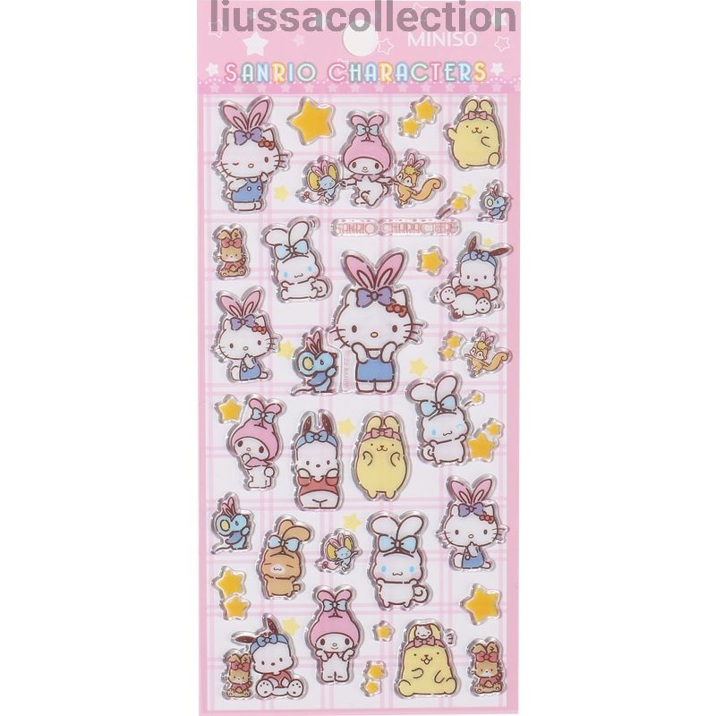 

Stiker Miniso - Sanrio Characters Binding Ears Collection Candy Stickers
