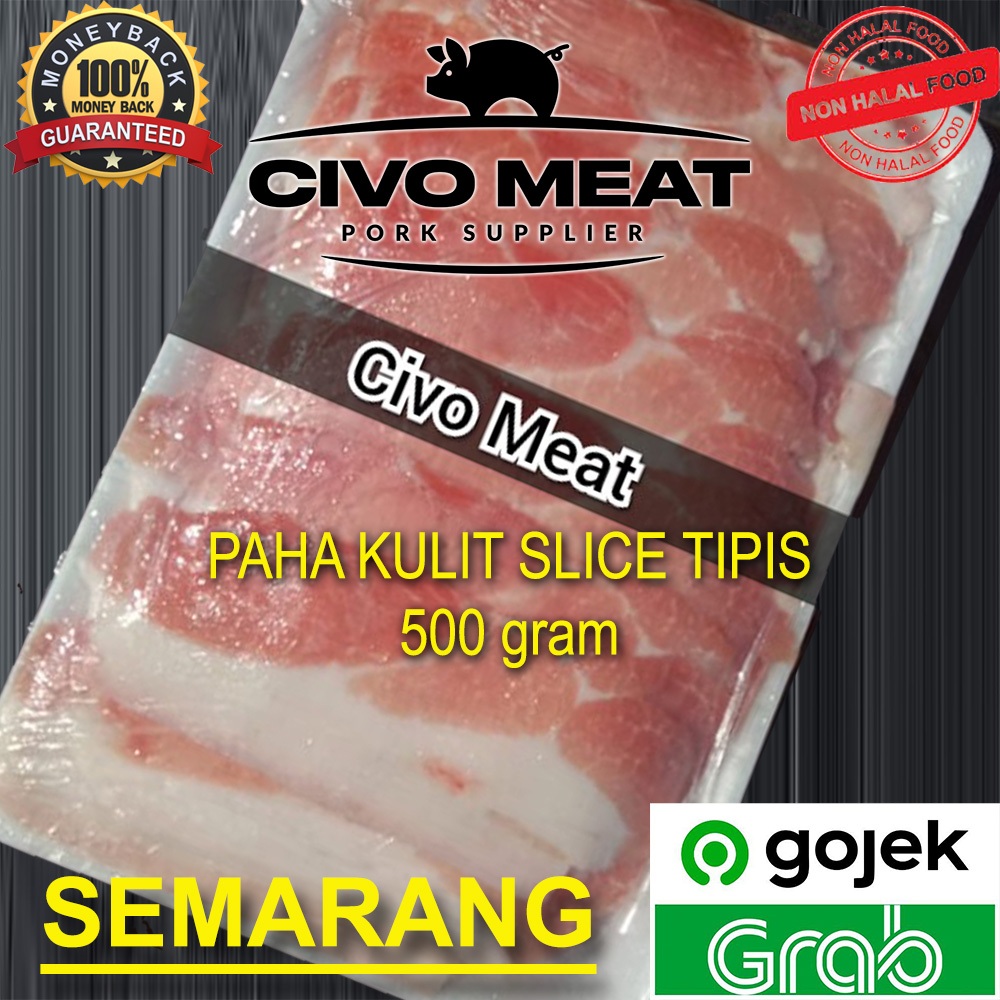 

Paha Kulit Babi Slice Tipis - Mirip Samcan Slice 500g